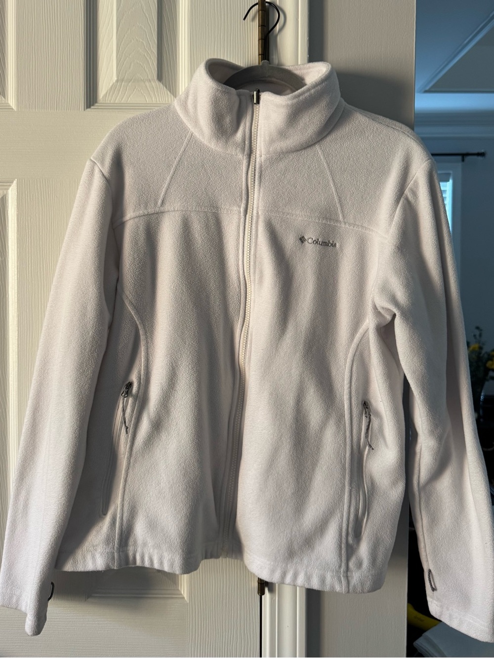 Columbia Women's White Full-Zip Teddy Fleece Jacket